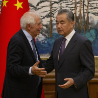 Josep Borrell and Wang Yi
