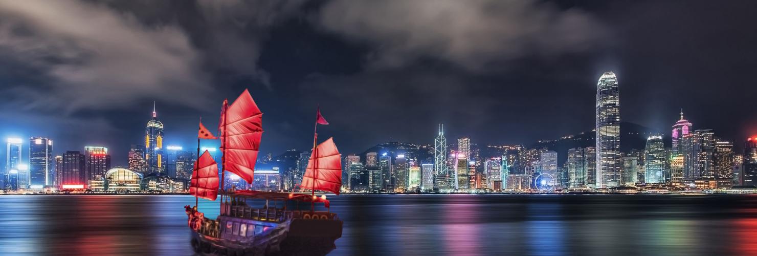 Hong Kong's skyline at night