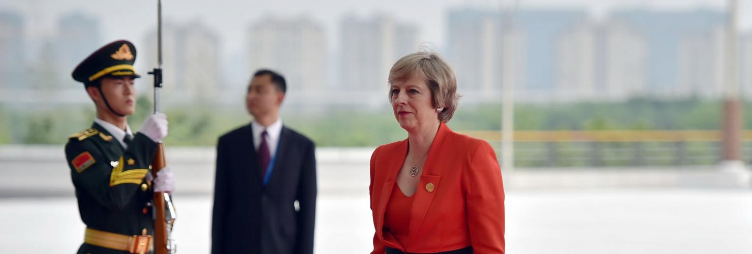 British Prime Minister Theresa May visiting China