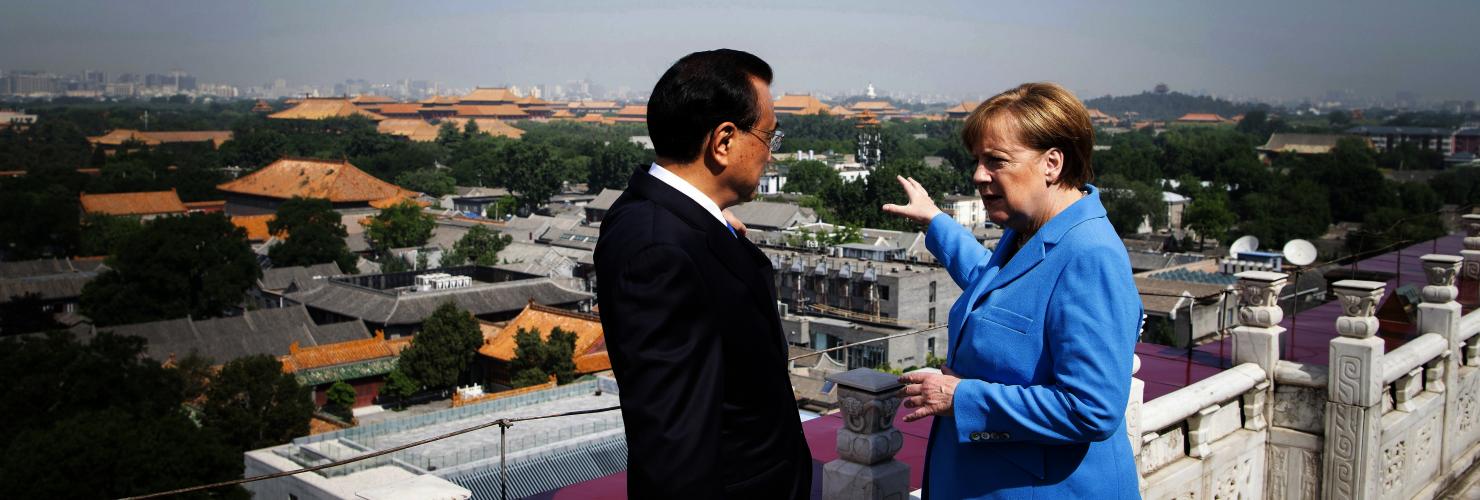 Chancellor Merkel and Chinese Premier Li Keqiang in Beijing in May 2018. 