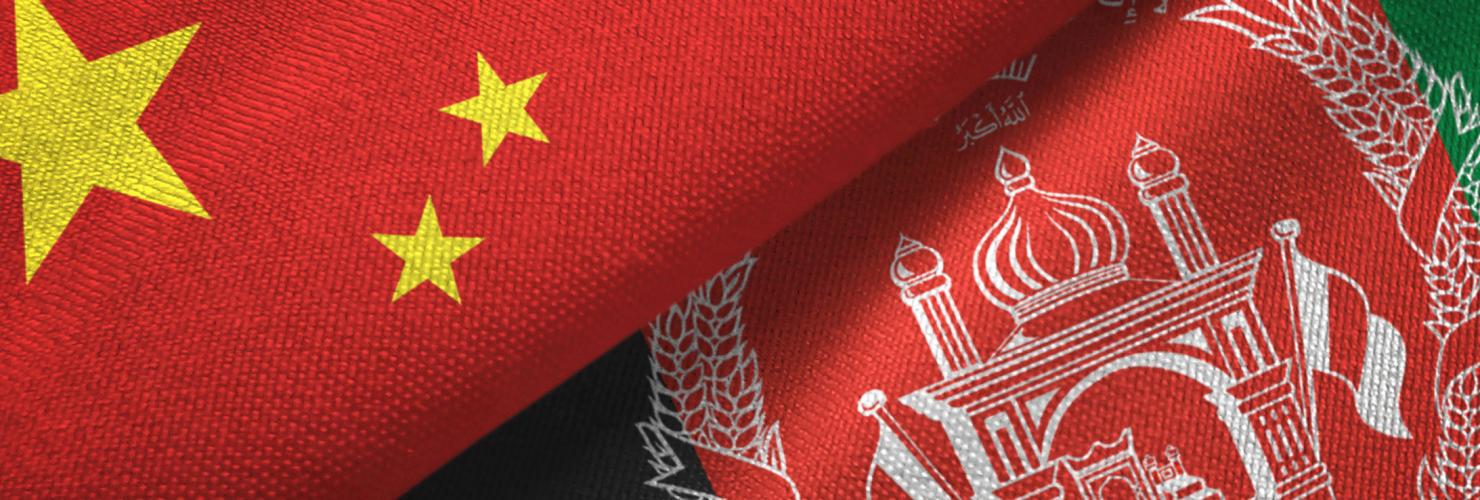 Flags of China and Afghanistan