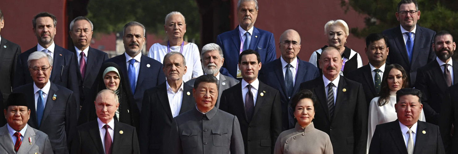Group photo taken at the military parade in Beijing on September 3, 2025.