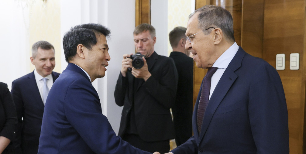 Sergey Lavrov and Li Hui