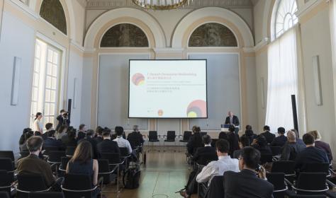 German and Chinese media representatives exchanged views at the 7th German-Chinese Media Dialogue at Humboldt University in Berlin on May 7, 2018.