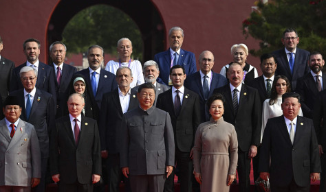 Group photo taken at the military parade in Beijing on September 3, 2025.