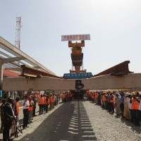 Completion ceremony of the track laying work of Nigeria's first standard gauge railway in ABUJA, Nigeria