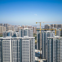 Housing project under construction in Hefei.