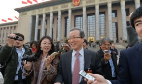 Chinese Ambassador to Japan Cheng Yonghua leaves the Great Hall of the People in March 2017. He assumed his post more than eight years ago. 