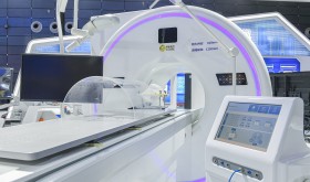 Magnetic resonance equipment for interventional therapy is displayed at the world Manufacturing Conference 2021 in Hefei, Anhui Province, China