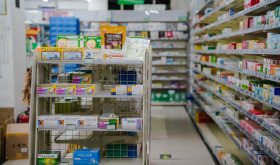 A general view inside a pharmacy in Beijing, China.
